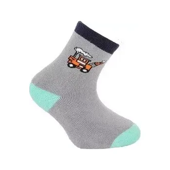 Chlapecké protiskluzové ponožky Auto - 27-30 / světle šedá