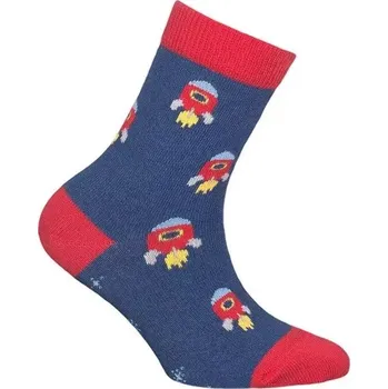 Dámské punčochy Chlapecké ponožky Raketa - 25-28 / modrá/červená