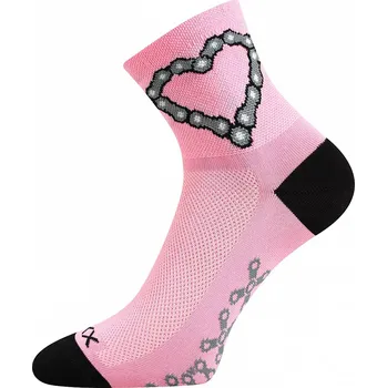 Pánské ponožky Cyklistické ponožky Srdce - 39-42 / růžová