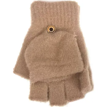 Rukavice Dívčí pletené rukavice RZ071 - 16 cm / béžová