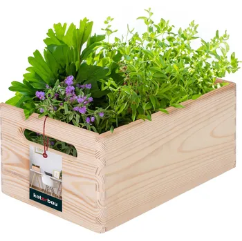 Úložný box Dřevěná krabička přírodní 30x20x14 cm - 30x20x14 cm