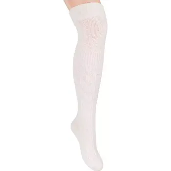 Dámské ponožky Dámské hřejivé nadkolenky 089 - 35-37 / smetanová