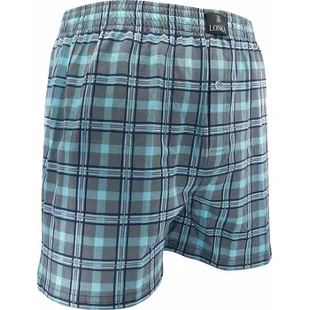 Trenýrky Pánské trenýrky Karel L - M / šedá/tyrkys