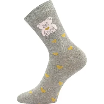 Dámské oblečení Dívčí ponožky Medvídek B - 35-38 / šedá