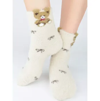 Dámské ponožky Dámské ponožky Medvídek SP006 - 36-41 / béžová