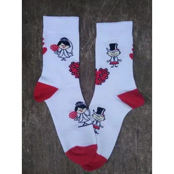 Pánské ponožky Dospělé ponožky Svatba - 36-39 / bílá