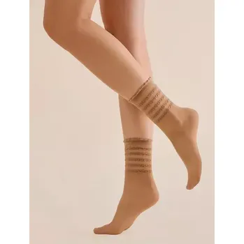 Dámské punčochy Dámské tenké ponožky Lora 20 DEN - Uni / béžová