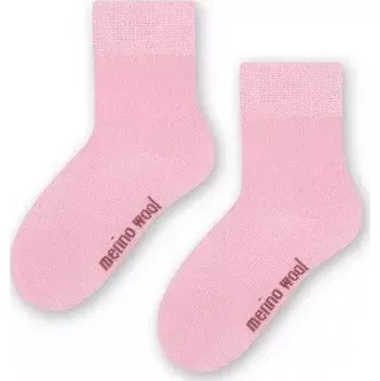 Dámské punčochy Dětské merino ponožky Branko - 32-34 / růžová