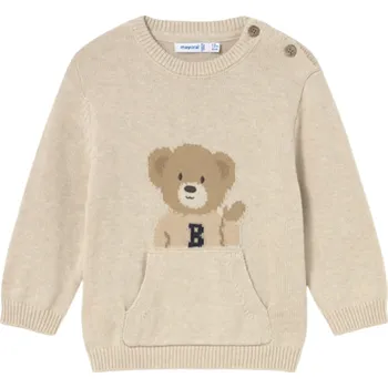 MAYORAL svetr s medvídkem béžová vel. 92 cm