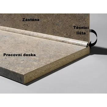 Kuchyňská pracovní deska Kronospan Pracovní deska K535 RW Barokní dub zlatý ABS hloubka: 635mm 495400