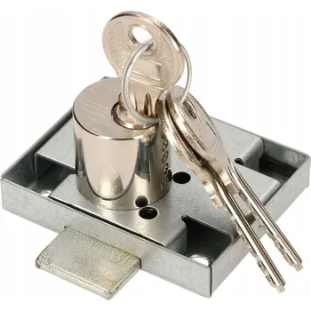 Nábytkové kování Nábytkový zámek levý pro klíč k barové skříňce 45x56mm