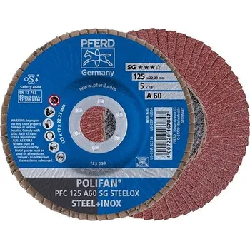 Brusný talíř Lamelový brusný kotouč a 40sg vypouklý 125mm k40 pferd pfc125 a 40sg