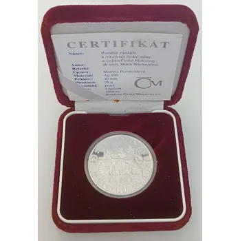 2003 - Stříbrná medaile 10. výročí české měny a vzniku České mincovny