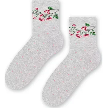Dámská móda Dámské ponožky Bylinky IV - 38-40 / světle šedá