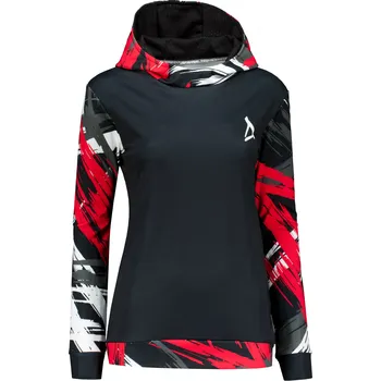 Dámská mikina Dámská funkční mikina premium ALTISPORT VOJ/ALW039MI01 ČERNÁ/ČERVENÁ XXXL