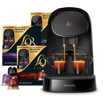 Kávovar L'OR | Startovací balíček - Kávovar L'OR BARISTA Piano + Počet dávek pro L'OR Barista: 30