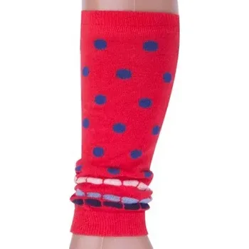 Dámské punčochy Dětské bavlněné návleky Tečky - M / červená