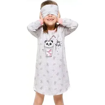 Dámská noční košile Dívčí noční košile Malina DR - 104 / béžový melír