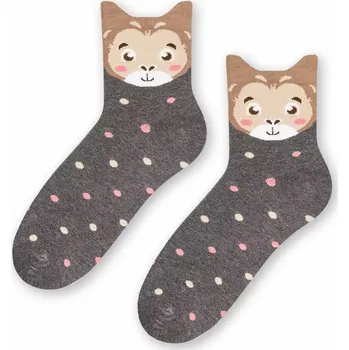 Dámské ponožky Dámské ponožky Opice velká - 38-40 / šedá