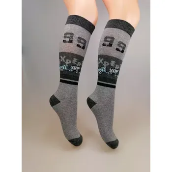 Chlapecké podkolenky Stavební auto - 27-30 / šedá