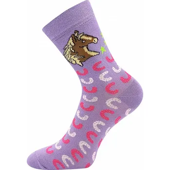 Dámské punčochy Dívčí ponožky Koník a podkovy - 35-38 / fialová
