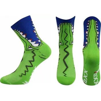 Pánské ponožky Cyklistické ponožky Krokodýl - 35-38 / modrá/zelená