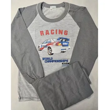 Chlapecké pyžamo Chlapecké pyžamo Racing Car dlouhé - 116 / šedá