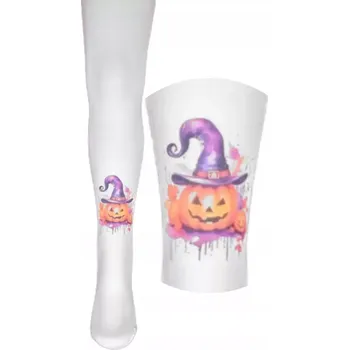 Dámské punčochy Dívčí punčochy Halloween M - 116-122 / bílá