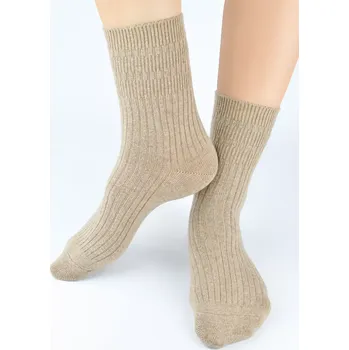 Dámské ponožky Dámské ponožky s vlnou SW029 - 36-41 / béžová