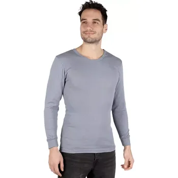 Pánské tričko s dlouhým rukávem Jan - 2XL / šedá