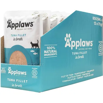 Krmivo pro kočku Applaws tuňák ve VÝVARU MULTIPACK - kapsička pro kočky 12x70 g