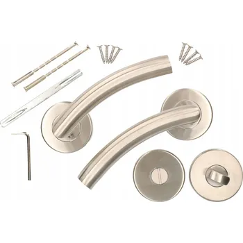 Dveřní kování Sada dveřních klik 130 mm inox wc rozeta
