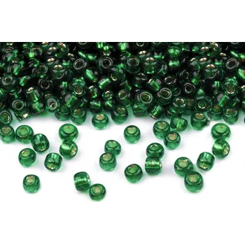 Korálek Rokajl 8/0 - 3 mm s průtahem Varianta: 27 zelené kapradí, Balení: 50 g