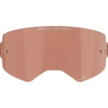 Motocyklové brýle Náhradní objektiv / plexi / čočka pro motokrosové brýle ALPINESTARS SUPERTECH 9100125-8030 barva afterburn (z vysoce kvalitního, nárazuvzdorného polykarbonátu, nulové optické zkreslení )