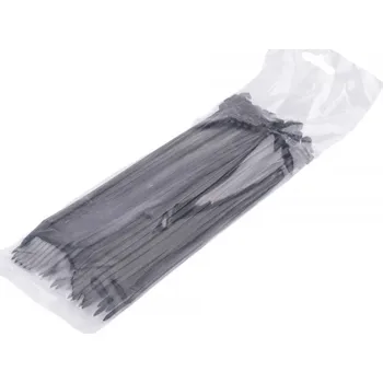 Nylonové stahovací pásky/trytytky rozměr: 3,6x200 mm, 100 ks, černé CTB-4X200 NTY