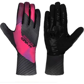 Cyklistické rukavice HAVEN Cyklistické rukavice dlouhoprsté - SOFTPREN 0.8 - černá/růžová L