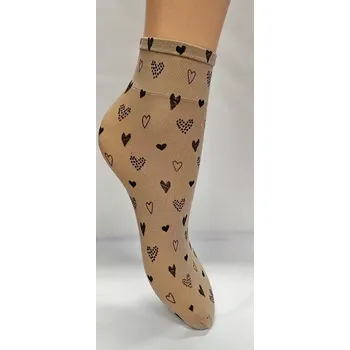 Dámské punčochy Dámské ponožky Tiny Hearts 20 den - Uni / béžová