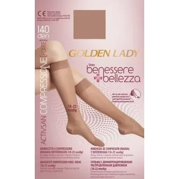 Dámské punčochy Kompresní podkolenky Benessere Bellezza - S-M / tělová tmavá