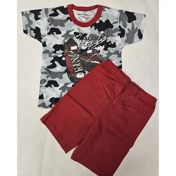 Chlapecké pyžamo Chlapecké pyžamo Max390 krátké - 110 / bordová