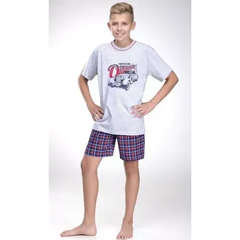 Chlapecké pyžamo Chlapecké pyžamo Damian944 krátké - 122 / světle šedá