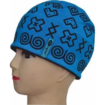 Čepice Čepice Čičmany krátká - 52-54 / tyrkysová