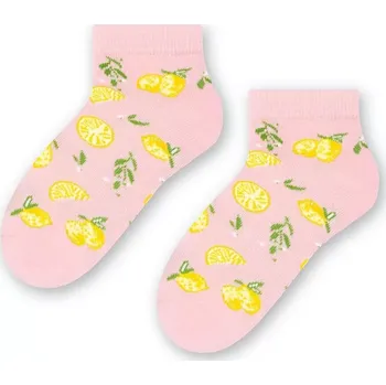 Dámské punčochy Dívčí ponožky Citroník - 32-34 / světle růžová