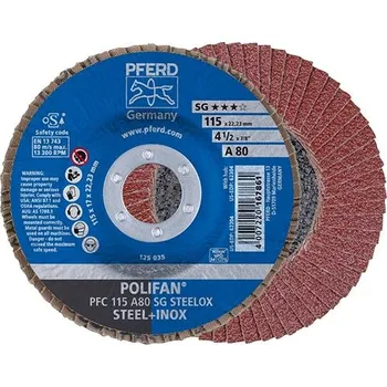 Brusný talíř Lamelový brusný kotouč a 80sg vypouklý 115mm k80 pferd pfc115 a 80sg