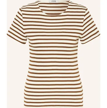 Dámské tričko Cos Dámské Úpletové Tričko, krémová / hnědá, 40
