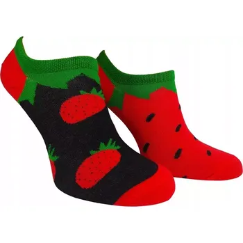 Dámské ponožky Veselé nestejné ponožky Jsem Jahoda K - 39-41