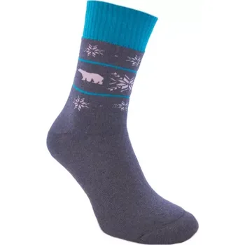 Dámské ponožky Dospělé froté ponožky Navidad - 35-38 / lagoon (tmavá tyrkys)