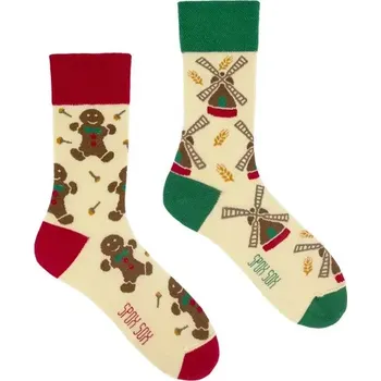 Dámské punčochy Rozdílné ponožky Gingerbread - 40-43 / světležlutá
