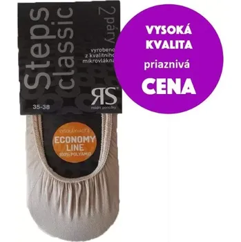 Dámské ponožky Dámské ťapky 0038 - 2 páry - 35-38 / natural