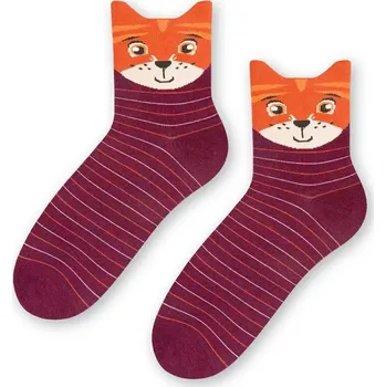 Dámské punčochy Dámské ponožky Tigr velký - 38-40 / bordová