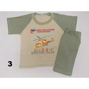 Chlapecké pyžamo Chlapecké pyžamo Flying krátké - 122 / béžová / 3